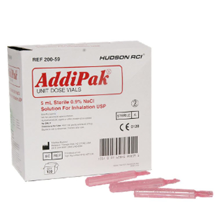 Image CHLORURE SODIUM 0,9% ADDIPAK INHALATION BOUTEILLE 5ML